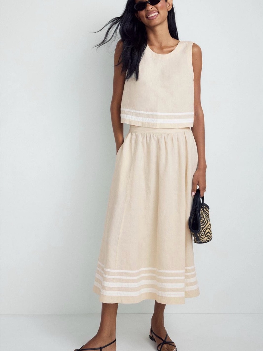Xirena Leni & Lucille 100% Linen Two-Piece Matching Set Size Medium